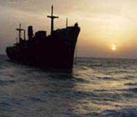 Iran, Kish, old ship